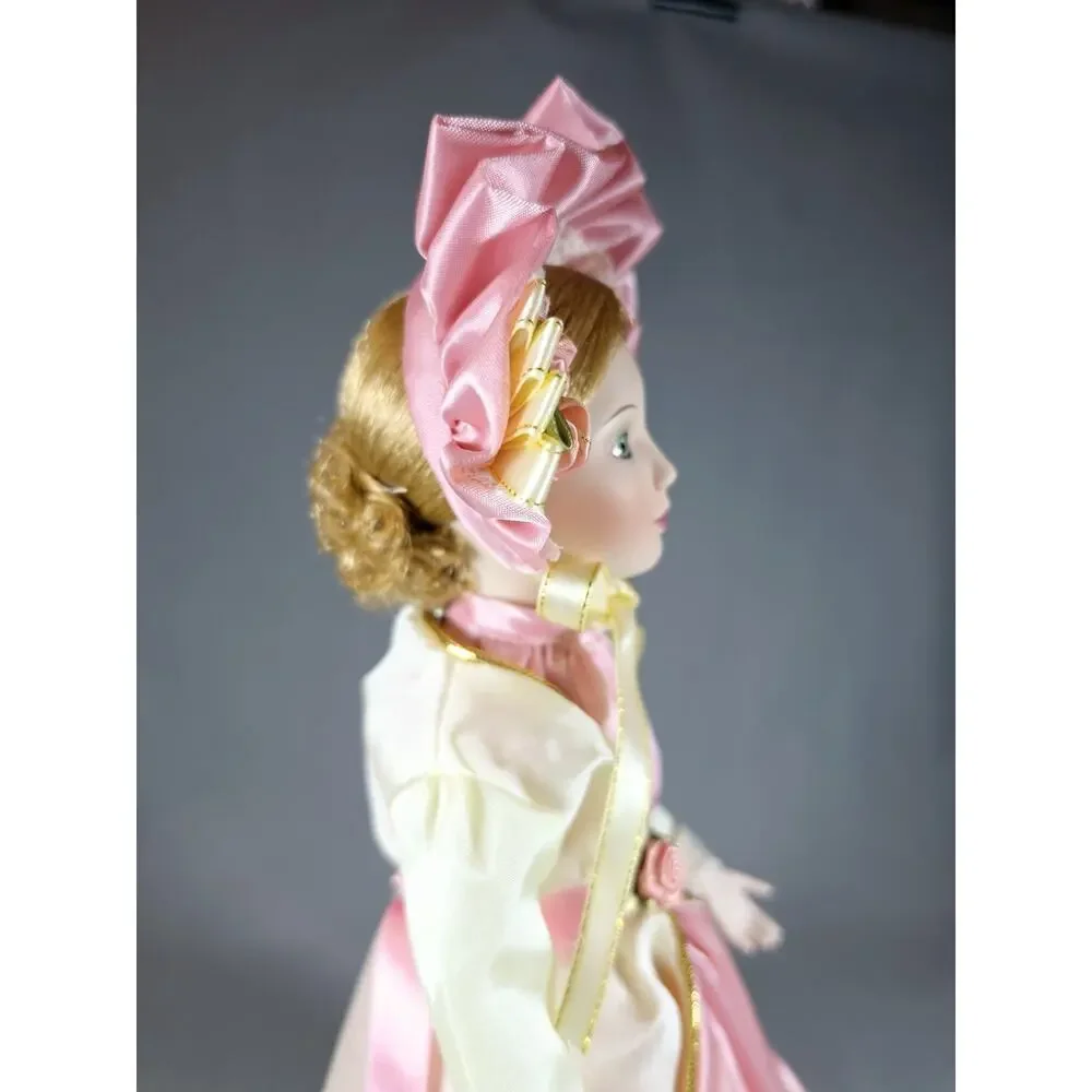 Vintage Edwin Knowles Elegance Victorian Lady Porcelain Doll with Stand